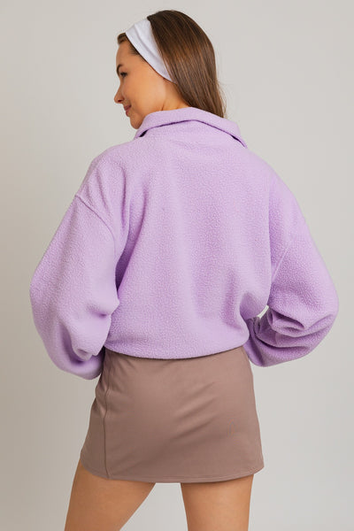Lavender Sherpa Pullover