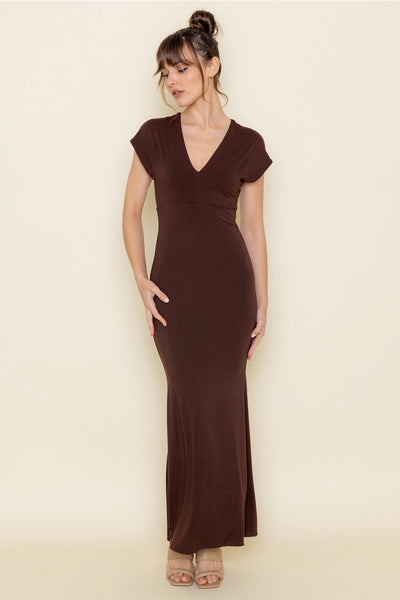Chocolate Brown Bodycon Mermaid Dress