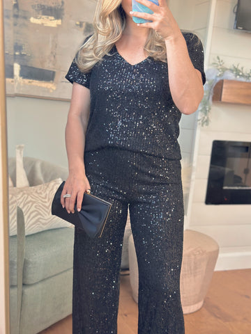 Z Supply Sequins V-Neck Top