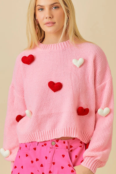 3D Heart Sweater