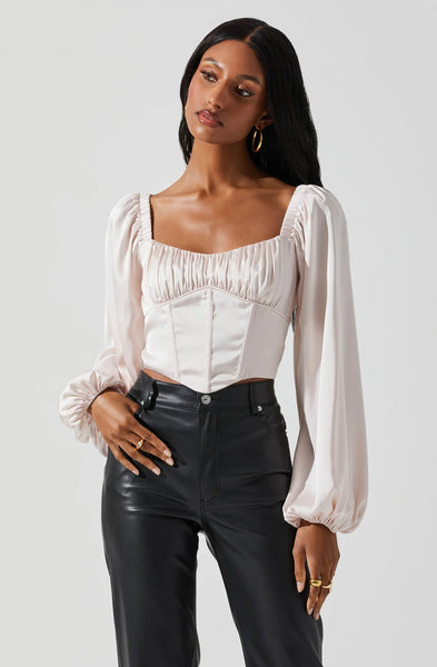 ASTR Penny Ruched Top