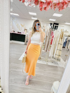 Peach Slip Skirt