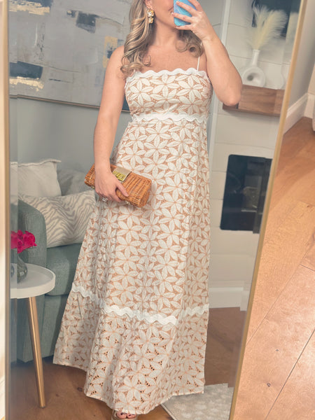 Maddy Eyelet Maxi Dress