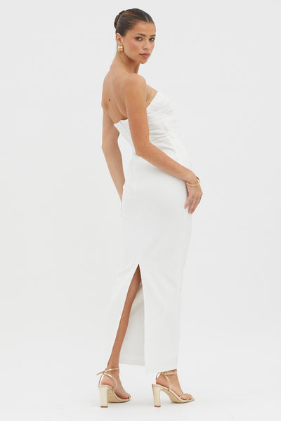 White Organza Midi Dress