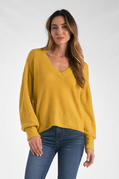 ELAN Marigold V-Neck Sweater