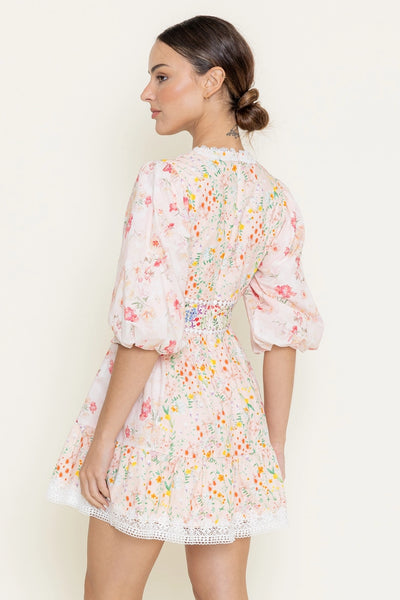Eleanor Floral Puff Sleeve Mini Dress