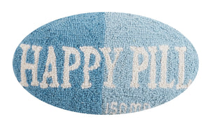 Blue Happy Pill Pillow