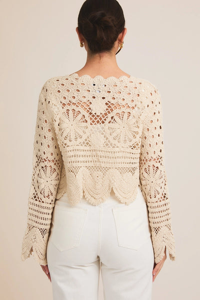 Crochet Front Tie Cardigan