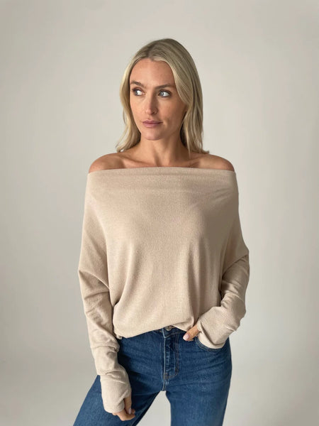 Six Fifty Anywhere Top Taupe