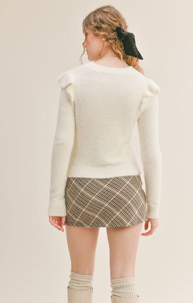 Abigail Ruffle Sweater
