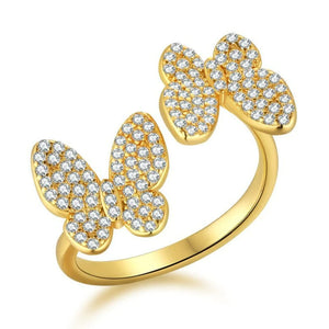 Double Butterfly Ring