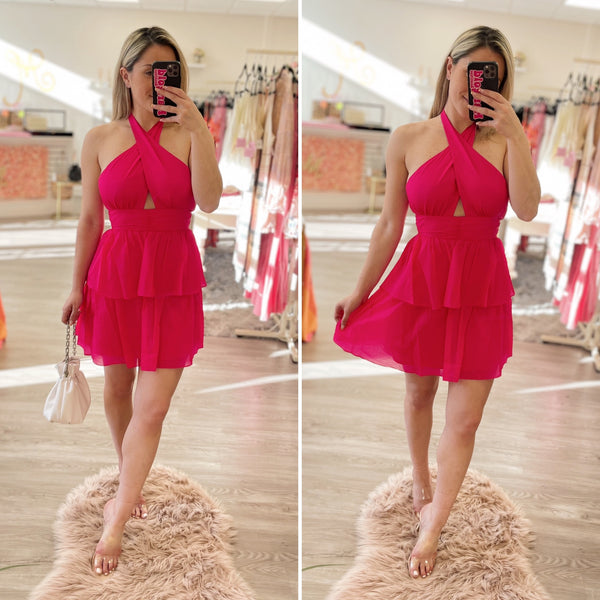 'Amanda Uprichard' Hot Pink Dress